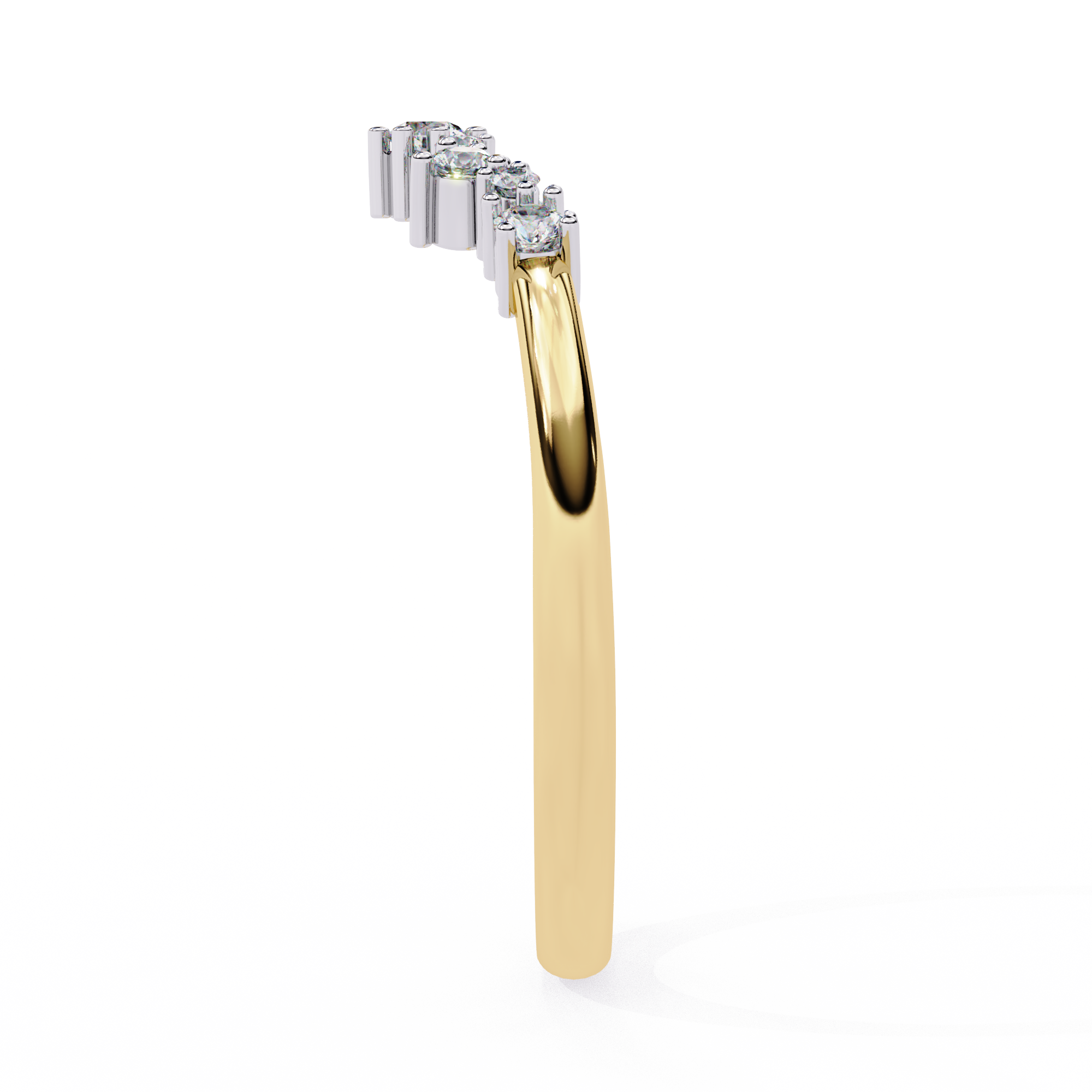 WOKE™ .75 carat round cut Lab grown diamond V-band in 14k gold