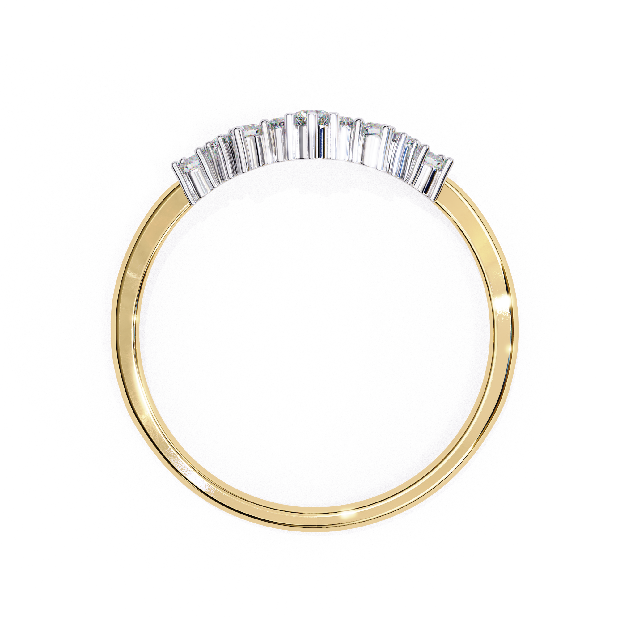 WOKE™ .75 carat round cut Lab grown diamond V-band in 14k gold