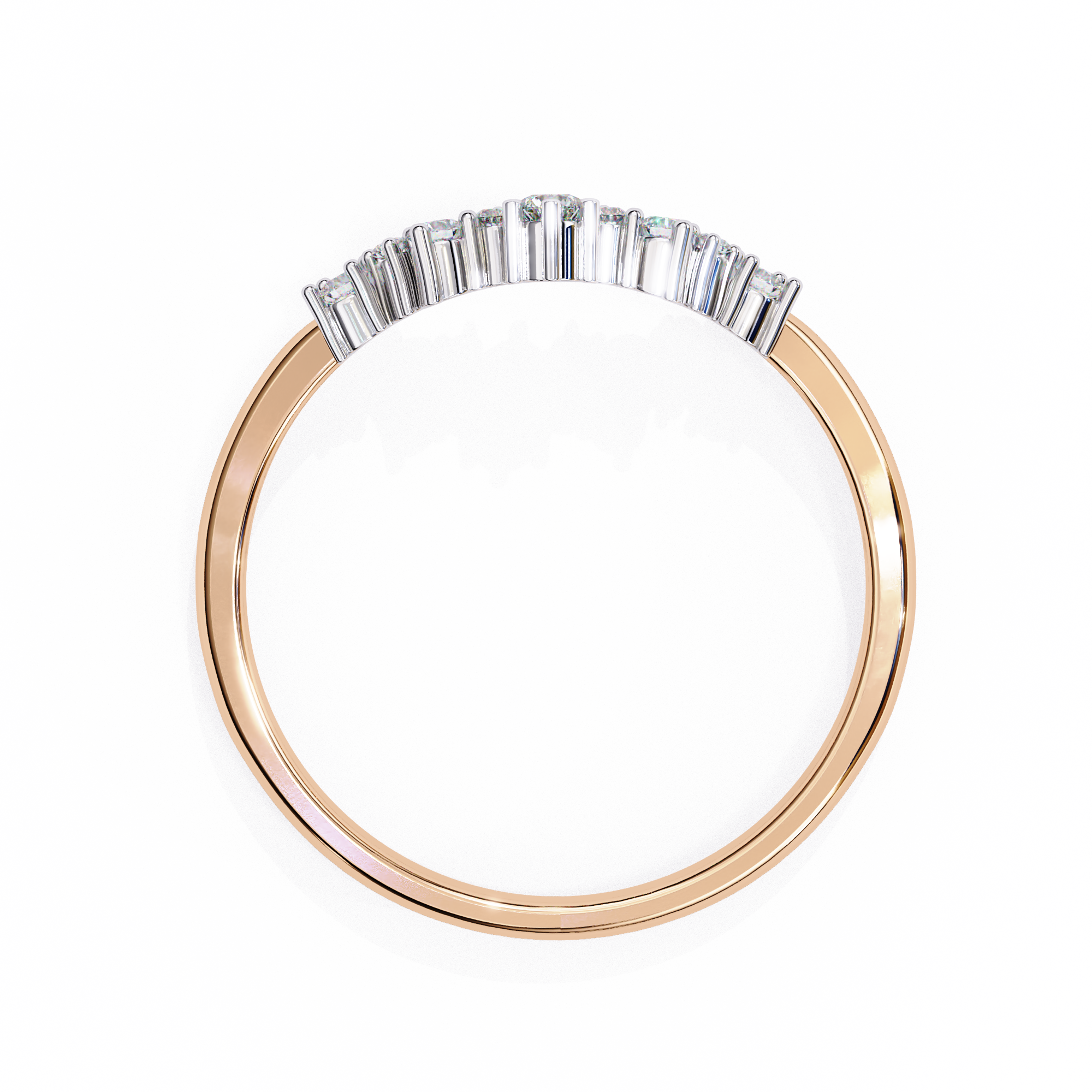 WOKE™ .75 carat round cut Lab grown diamond V-band in 14k gold