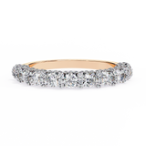 WOKE™ 1.15 carat round cut Lab grown diamond half band with U bezel in 14k gold