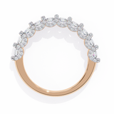 WOKE™ 1.15 carat round cut Lab grown diamond half band with U bezel in 14k gold