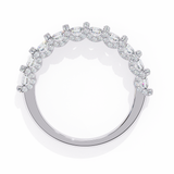WOKE™ 1.15 carat round cut Lab grown diamond half band with U bezel in 14k gold