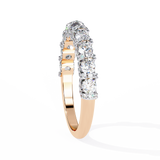 WOKE™ 1.15 carat round cut Lab grown diamond half band with U bezel in 14k gold
