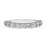 WOKE™ 1.15 carat round cut Lab grown diamond half band with U bezel in 14k gold