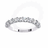 WOKE™ 1.15 carat round cut Lab grown diamond half band with U bezel in 14k gold