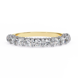 WOKE™ 1.15 carat round cut Lab grown diamond half band with U bezel in 14k gold