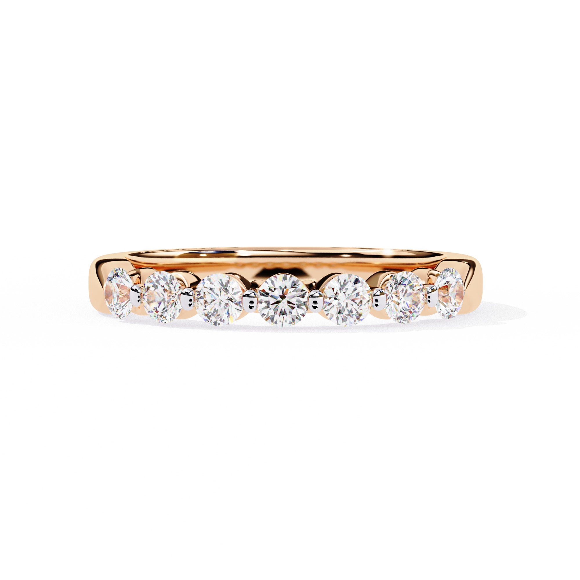 WOKE™ 0.55 carat round cut Lab grown diamond invsible band in 14k gold