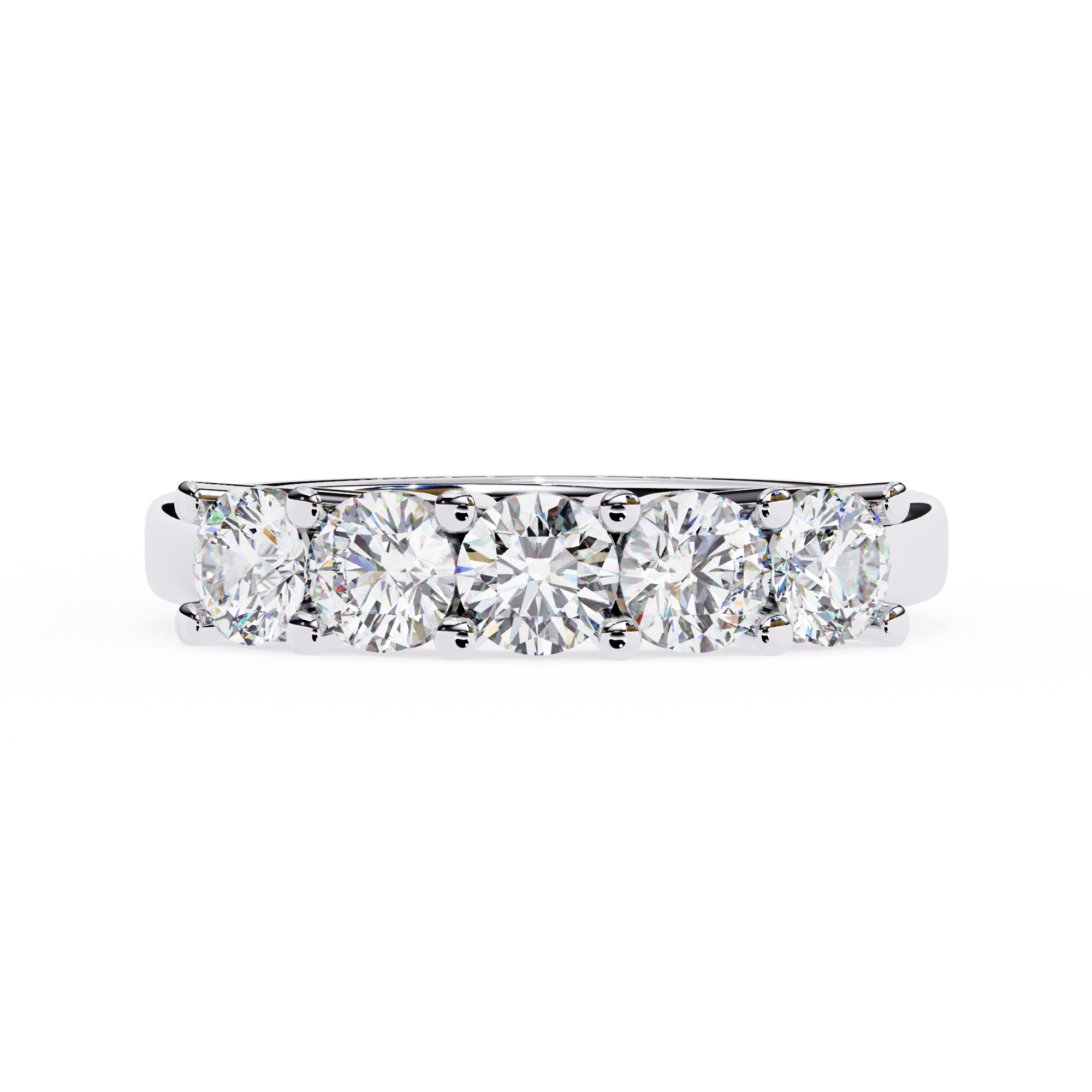 WOKE™ 1.5 carat round cut Lab grown diamond channel set band in 14k gold