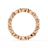 WOKE™ 1.29 carat round and baguette cut Lab grown diamond half band in 14k gold