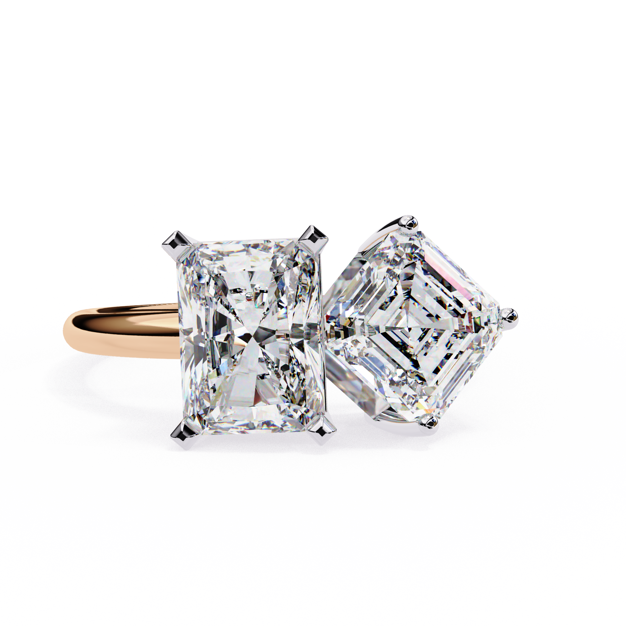 WOKE™ Toi-et-moi ring 2.70 CARAT VVS-EF Lab Grown Diamond in 9K/14K/18k Gold