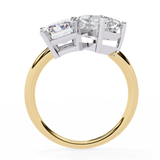 WOKE™ Toi-et-moi ring 2.70 CARAT VVS-EF Lab Grown Diamond in 9K/14K/18k Gold