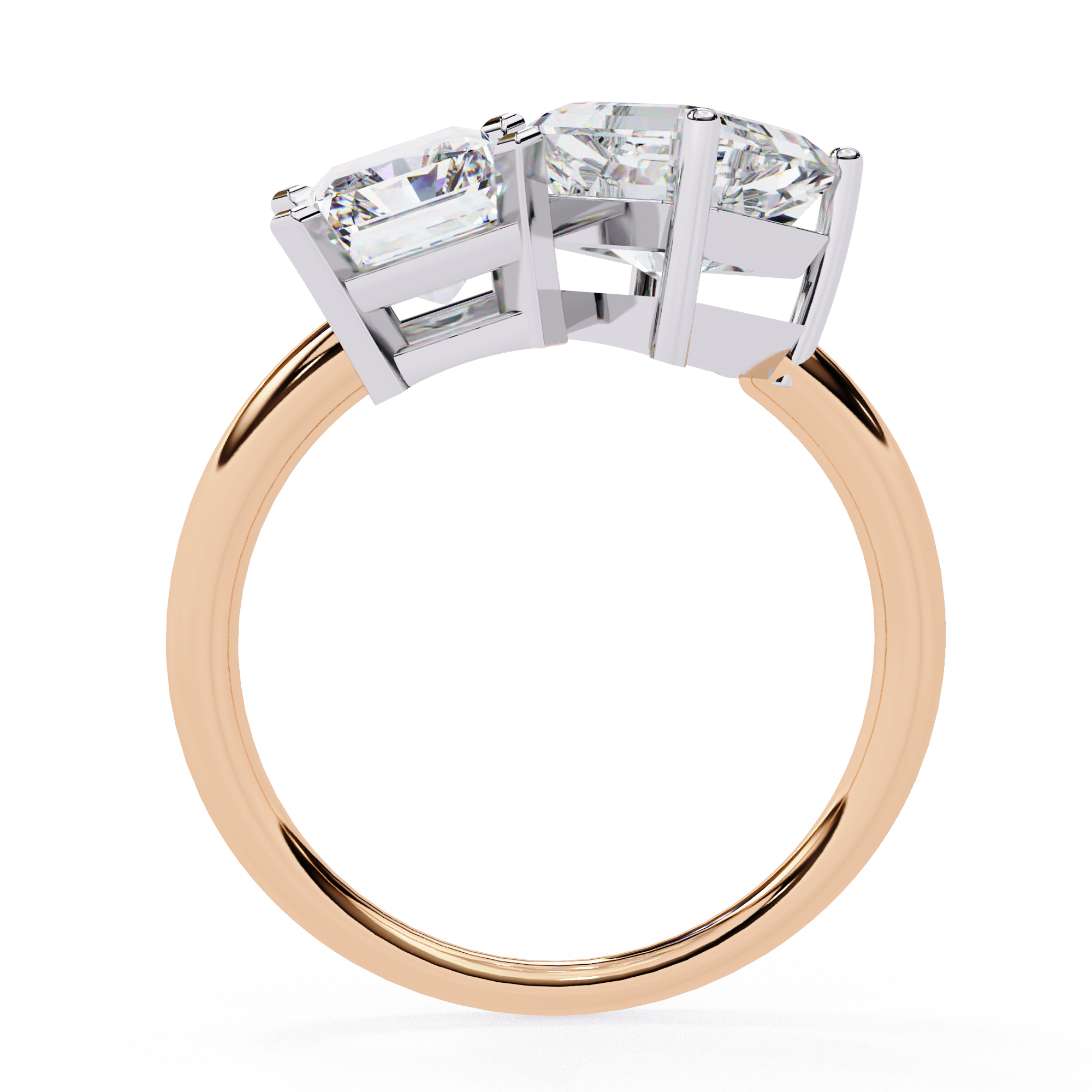 WOKE™ Toi-et-moi ring 2.70 CARAT VVS-EF Lab Grown Diamond in 9K/14K/18k Gold