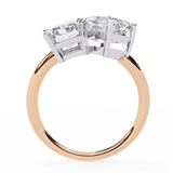 WOKE™ Toi-et-moi ring 2.70 CARAT VVS-EF Lab Grown Diamond in 9K/14K/18k Gold