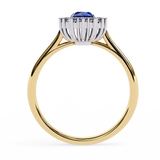 2 CT Oval Lab Grown Sapphire Ring in 14K Gold  | WOKE