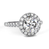 3 CT Round Lab Grown Diamond Ring in 14K Gold | WOKE