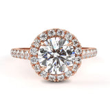 3 CT Round Lab Grown Diamond Ring in 14K Gold | WOKE