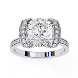 3.3 CT Round Lab Grown Diamond Ring in 14K Gold
