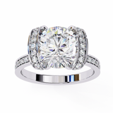 3.3 CT Round Lab Grown Diamond Ring in 14K Gold