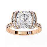 3.3 CT Round Lab Grown Diamond Ring in 14K Gold