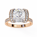 3.3 CT Round Lab Grown Diamond Ring in 14K Gold