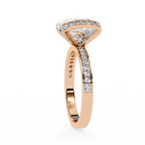 3.3 CT Round Lab Grown Diamond Ring in 14K Gold