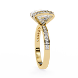3.3 CT Round Lab Grown Diamond Ring in 14K Gold