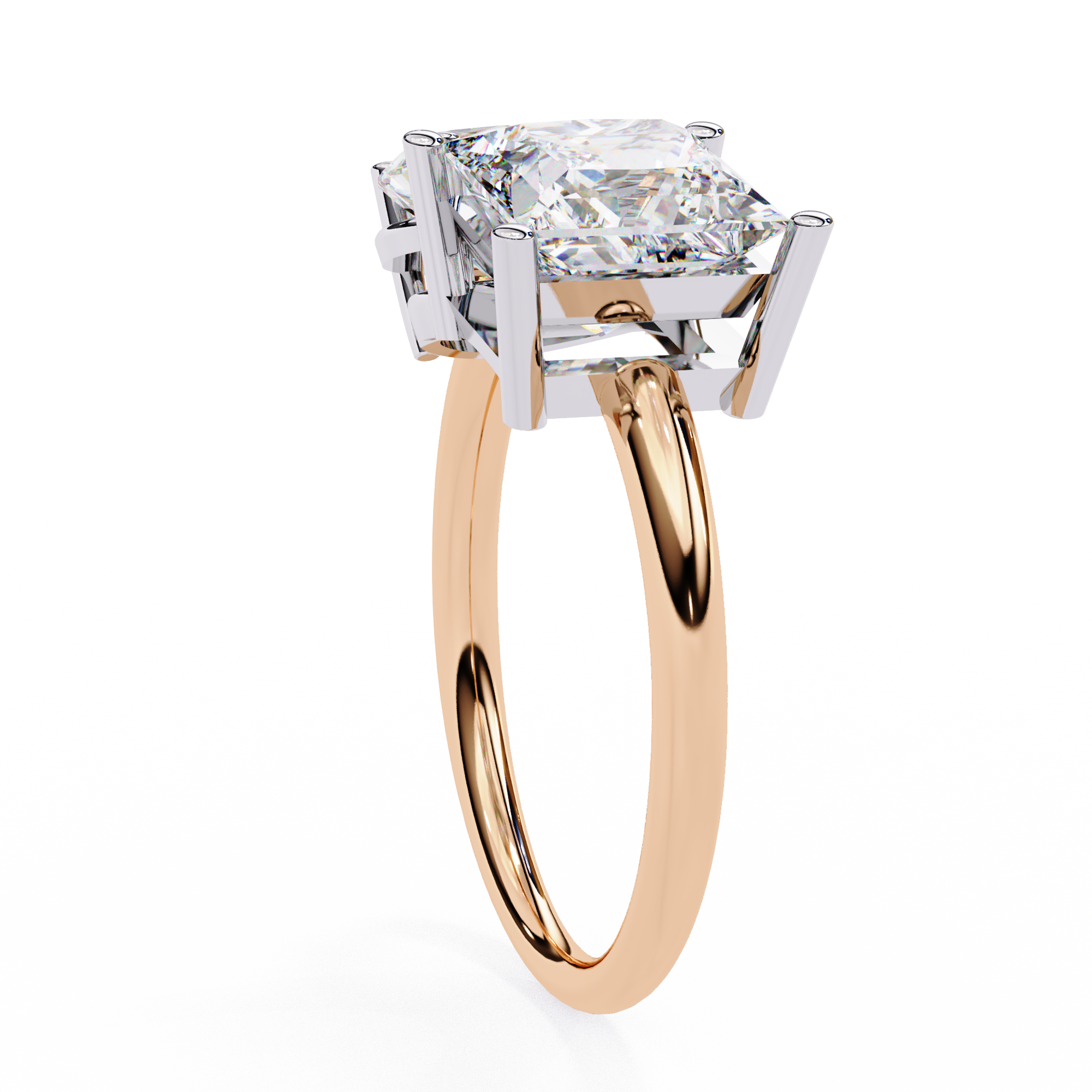 WOKE ™Toi-et-moi ring 2.70 CARAT VVS-EF Lab Grown Diamond ring in 9K/14K/18k Gold