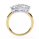 WOKE ™Toi-et-moi ring 2.70 CARAT VVS-EF Lab Grown Diamond ring in 9K/14K/18k Gold