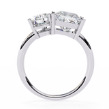 WOKE ™Toi-et-moi ring 2.70 CARAT VVS-EF Lab Grown Diamond ring in 9K/14K/18k Gold