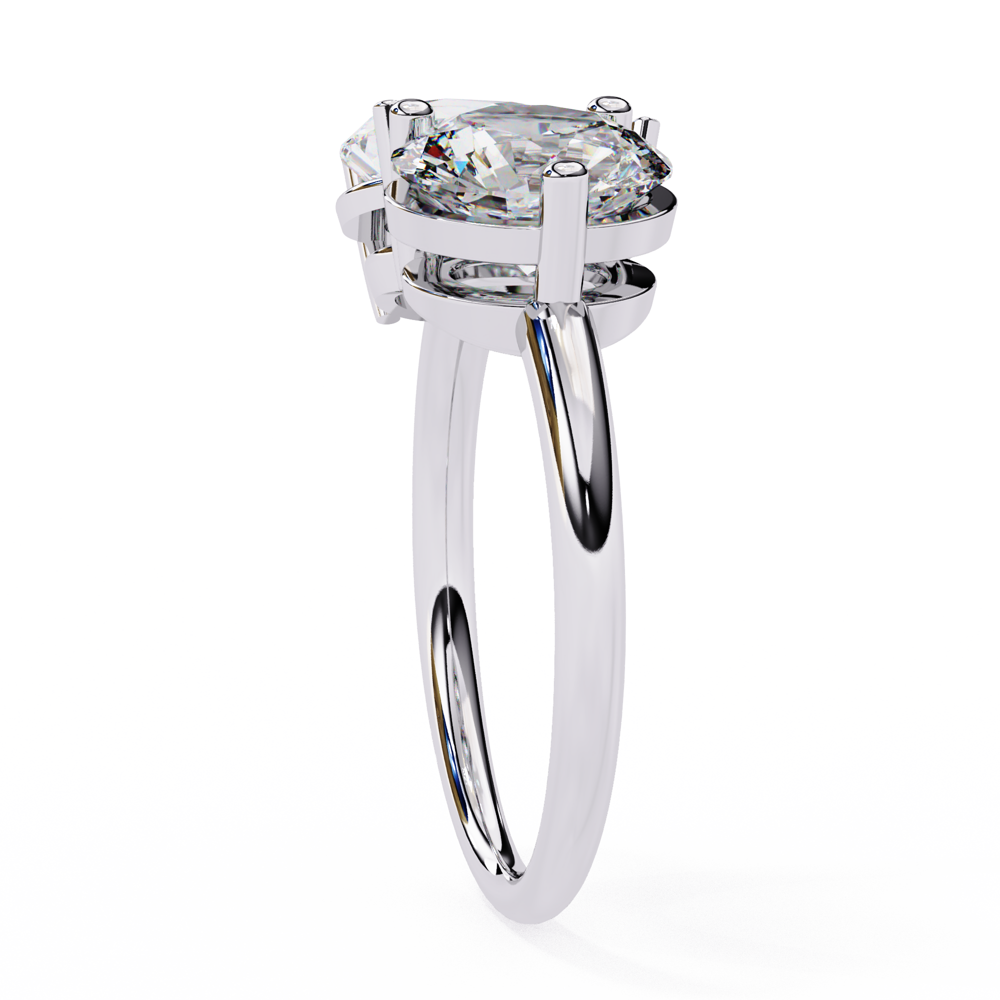 WOKE ™ Toi-et-moi ring 2.70 CARAT VVS-EF Lab Grown Diamond ring in 9K/14K/18k Gold