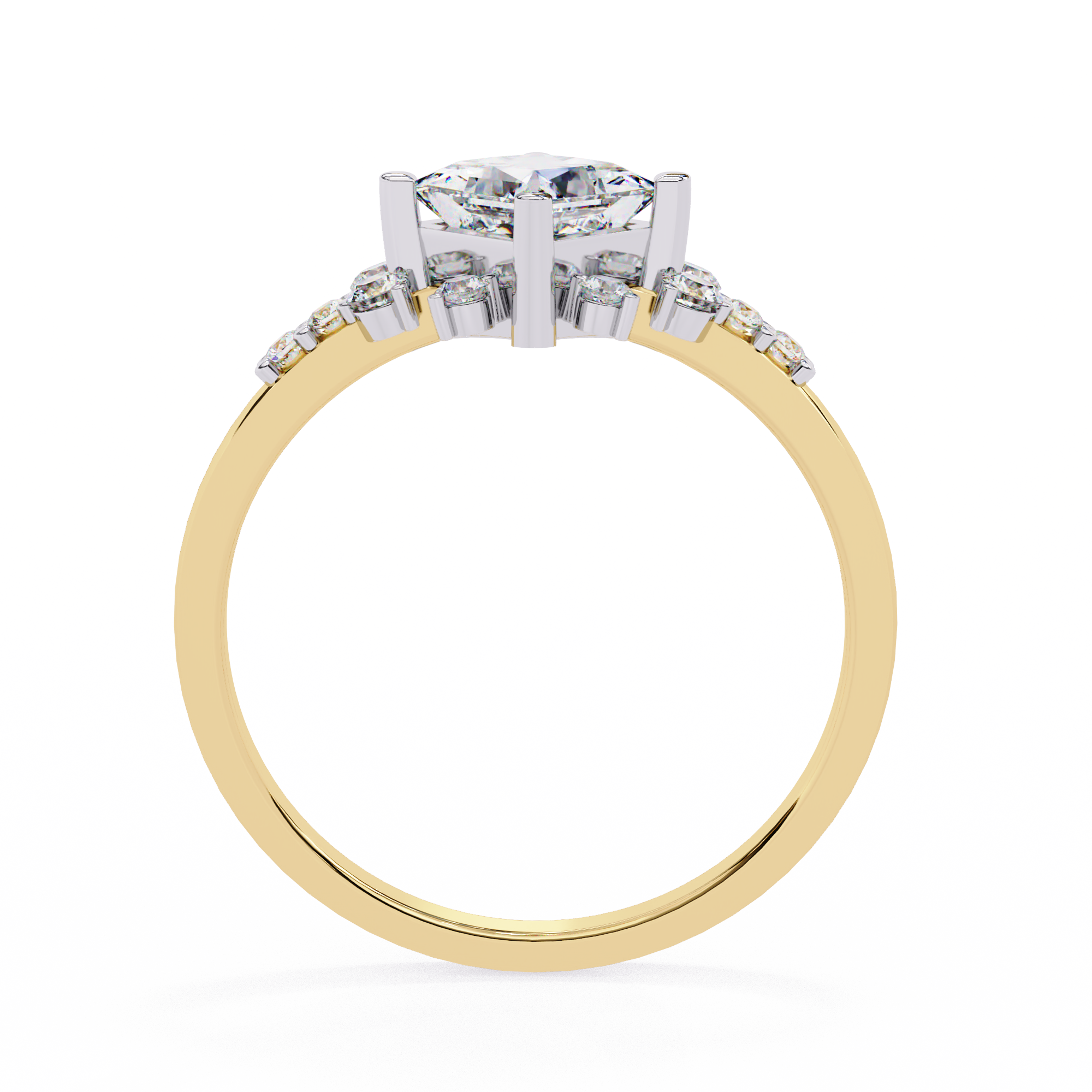 WOKE™ 1.35 CARAT VVS-EF Princess cut Lab Grown Diamond in 9K/14K/18k Gold