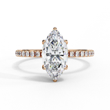 1.5 CT Marquise Solitaire Lab Grown Diamond Ring in 9K Gold/14K Gold |WOKE