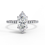 1.5 CT Marquise Solitaire Lab Grown Diamond Ring in 9K Gold/14K Gold |WOKE