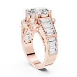 0.152 CT Round Cut Lab Grown Diamond Ring| WOKE