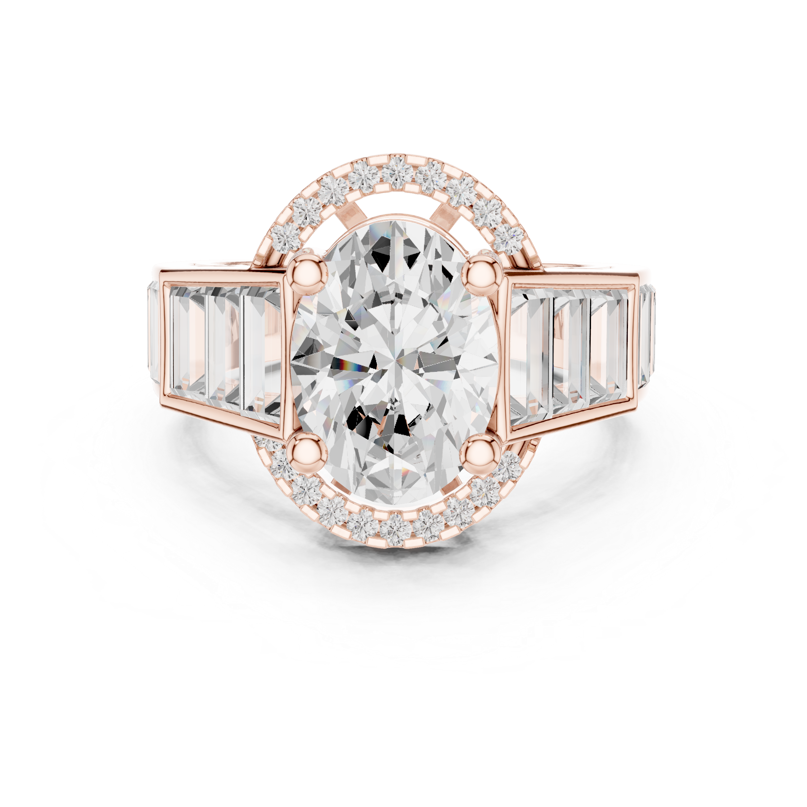 0.152 CT Round Cut Lab Grown Diamond Ring| WOKE