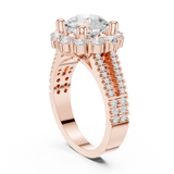 3.14 CT Round Cut Lab Grown Diamond Ring