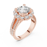 3.14 CT Round Cut Lab Grown Diamond Ring