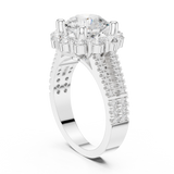 3.14 CT Round Cut Lab Grown Diamond Ring