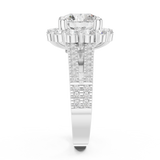 3.14 CT Round Cut Lab Grown Diamond Ring