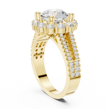 3.14 CT Round Cut Lab Grown Diamond Ring