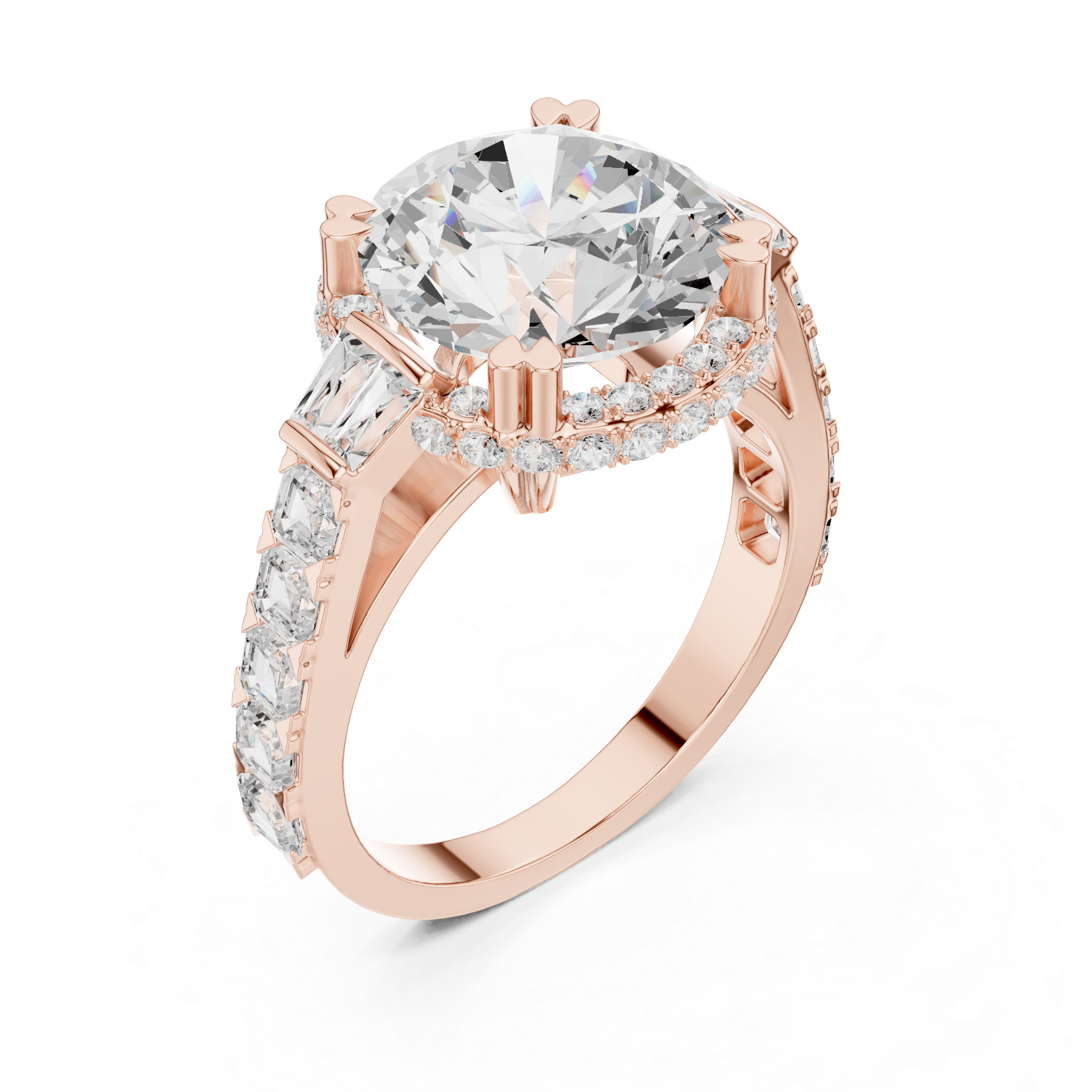 5.632 CT Round Lab Grown Diamond Ring | WOKE