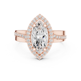 0.264 CT Marquise & Round Lab Grown Diamond Ring | WOKE