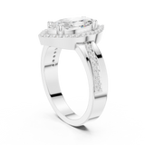0.264 CT Marquise & Round Lab Grown Diamond Ring | WOKE