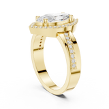 0.264 CT Marquise & Round Lab Grown Diamond Ring | WOKE