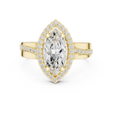 0.264 CT Marquise & Round Lab Grown Diamond Ring | WOKE