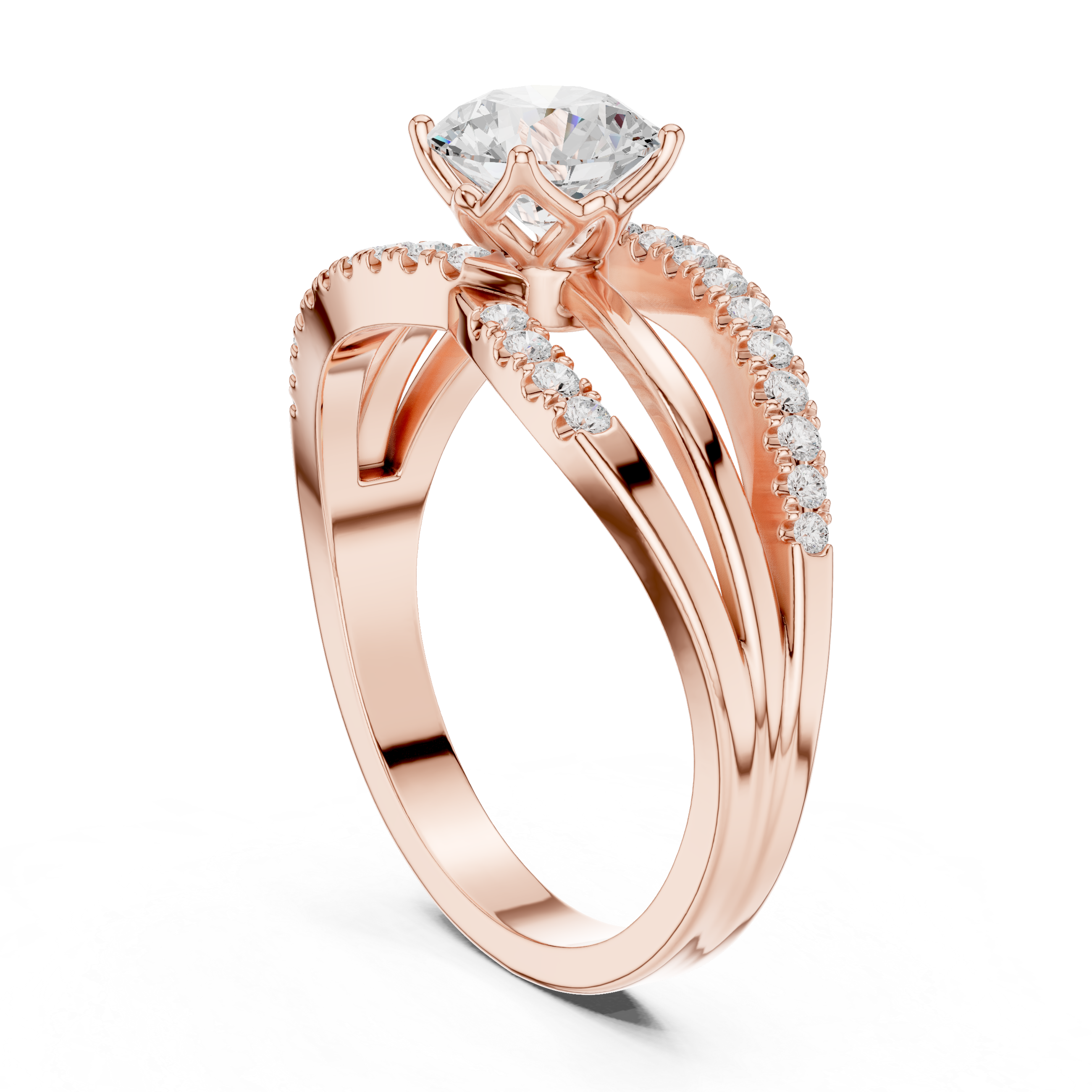 1.064 CT Round Lab Grown Diamond Ring | WOKE