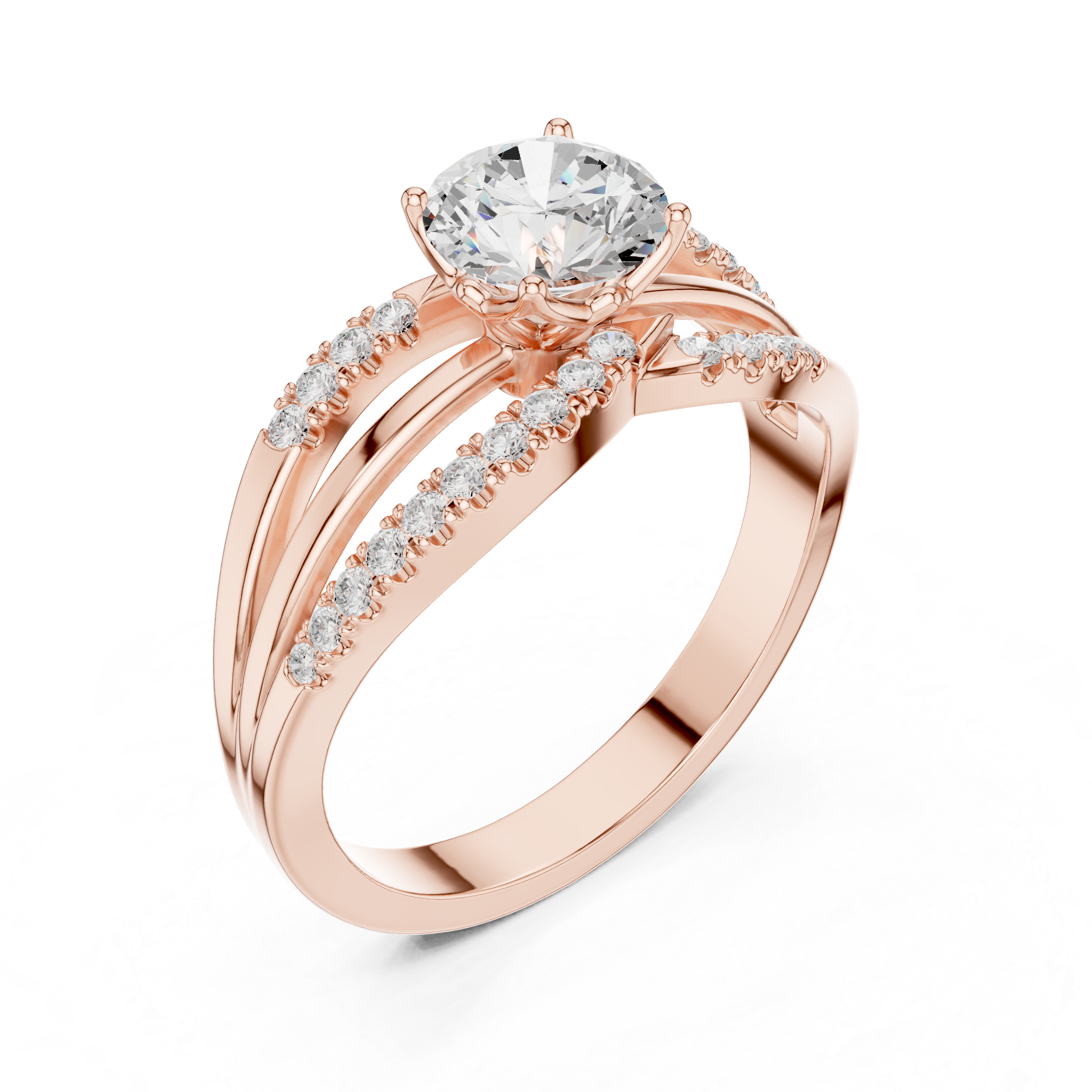 1.064 CT Round Lab Grown Diamond Ring | WOKE