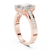 0.31 CT Emerald & Baguette Lab Grown Diamond Ring | WOKE