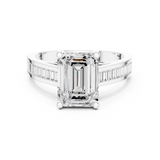 0.31 CT Emerald & Baguette Lab Grown Diamond Ring | WOKE