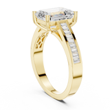 0.31 CT Emerald & Baguette Lab Grown Diamond Ring | WOKE